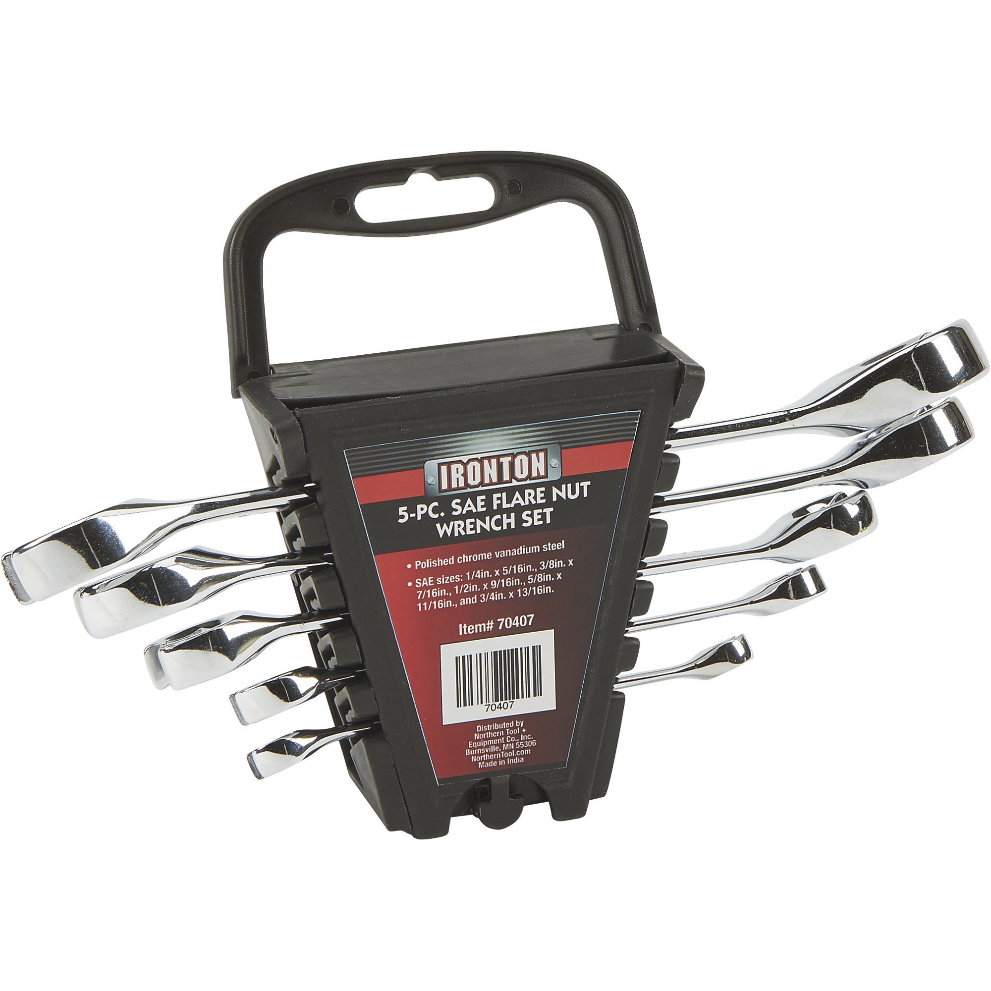 Ironton SAE Flare Nut Wrench Set — 5-Pc.